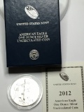 American Silver Eagle 2012 In Mint Box With C O A Blazing Perfect Gem 70?