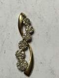 10kt yellow Gold Natural Diamond Pendant .25+ Cts 1.27 Grams Vintage Stamped 10kt