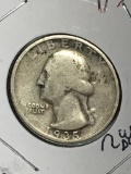 Washington Silver Quarter 1935 S Rare Date