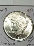 Peace Silver Dollar 1923 Gem B U Blazing White From Original Roll