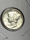 Mercury Silver Dime 1942 D  A U+