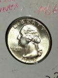 Washington Silver Quarter 1964  d Gem B U High Grade Colorful M S+++++