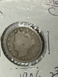 Liberty V Nickel 1906 Fine+ Nice Coin