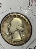 Washington Silver Quarter 1937 D Key Date