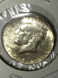 Kennedy Silver Half Dollar 1964 Gem B U Blazing Frosty White 90% Silver Coin