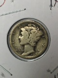 Mercury Silver Dime 1918 S Early Year Better Grade Very fine