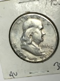 Franklin Silver Half 1953 A U Nice 90 % Silver Half Better Date