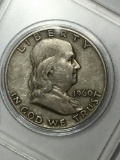 Franklin Silver Half 1960 In Hard Plastic Case