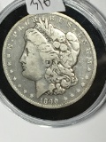 Morgan Silver Dollar 1890 O Better Date Very fine in Hard Plastic Case