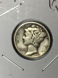 Mercury Silver Dime 1942 D  D D O