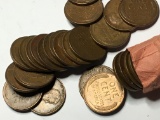 Wheat Cent Roll Of 50 Coins Vintage Rolls Unsearched By Us