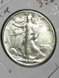 Walking Liberty Silver Half 1943 Frosty White Uncirculated++