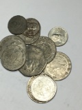 Mexico Pesos Lot Of 10 Coins Vintage 1970s And 1980s