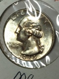 Washington Silver Quarter 1964 Gem B U  D D O Blazing Luster