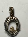 Antique Sterling Silver And 14kt Yellow Gold Pendant For Picture 12+ Grams 1800s Very Old