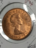 British Large Penny 1965 Blazing Uncirculated nice Coin