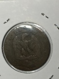 France Napolean 1854 B Copper Coin