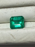 Columbian Emerald .84+ C Ts Top End V S Glowing Green A A A Natural Rare $$$