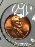 Wheat Cent 1955 D D D O Double Date Blazing High Grade Gem B U Deep Red