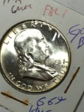 Franklin Silver Half 1961 Gem B U Satin White F B L High Grade