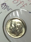 Roosevelt Silver Dime 1955 S Key Date Off Strike Error Blazing High Grade Gem B U