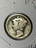 Mercury Silver Dime 1920 Better Grade Early Year Very fine+