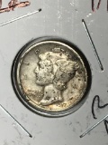 Mercury Silver Dime 1917 D Rare Date