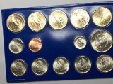 U S A Mint Set 2007 Big Set 14 Coins With 5 Gold Dollars And 5 Quarters