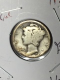 Mercury Dime 1925 Off Struck Error Very Fine+