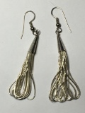 Sterling Silver Vintage Native Earrings Like New 4.7+ Grams Stamped Sterling