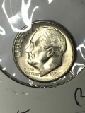 Roosevelt Silver Dime 1953 S / S key Date Gem B U High Grade Rainbow rev  