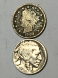 Buffalo Nickel And Liberty Nickel 1902 And 1928