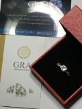 Diamond Ring 24kt gold Layered 1ct 6 To 7 M M Lab Moissanite With G R A Lab Report $1799 Retail  new