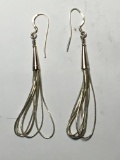 Sterling Silver Antique Native Dangle Earrings Great Condition 3+ Grams Sterling
