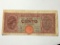 Italy 100 Lire Cento Antique Large Denomination Bank Note 1944