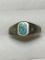 Sterling Silver Antique Native Turquise Ring Needs Repair