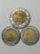 Mexico Nuevo Pesos B I Metalic Lot Of 3  $4 Face Value 1998 And 1992
