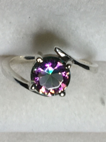 Sterling Silver Ring Mystic Topaz 1ct+ New Never Worn Size 5