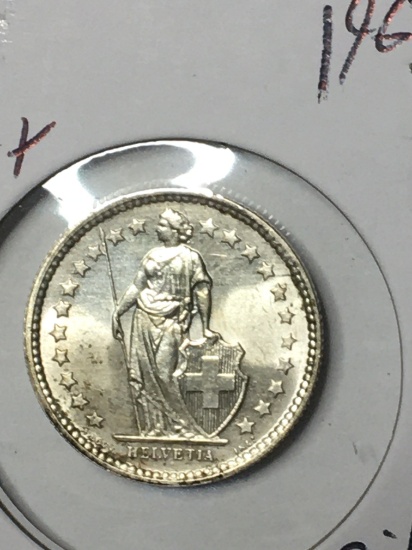Swiss ½ Franc Silver Coin 1962 
