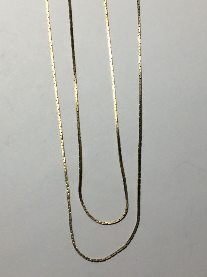 24 Kt Gold Layered Vintage Neckalce 26” Great Condition
