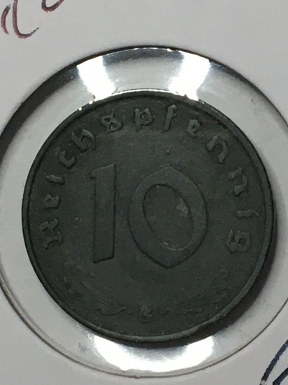 German Nazi Coin 10 Pfennig 1942
