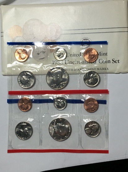 U S A Mint Set 1988 P And D Mints 10 Coins In Original Paper Flat Pack