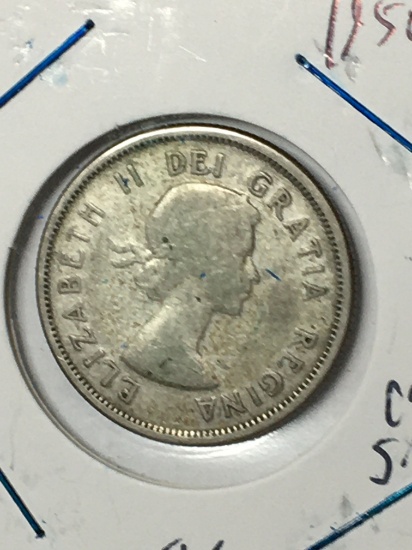 Canada Silver Quarter 1956