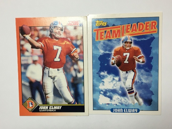 Vintage John Elway Football Cards  1990 And 1993