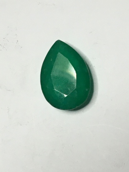 Emerald Top End A A A Quality Columbian Green Tear Drop Cut 15.3+ Cts Huge Gemstone