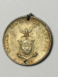 Silver 10 Centavos U S A Philipines Coin 1944 With Bezel For Necklace
