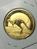 24 Kt Gold Layered Australian Kangaroo Replica Coin 