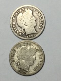 Barber Dime Lot 2 1901 And 1915