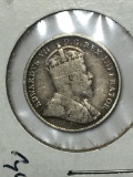 Canada Silver 5 Cent Coin 1908