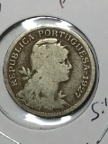 Portugal 1927  Silver 50 Centavos Coin